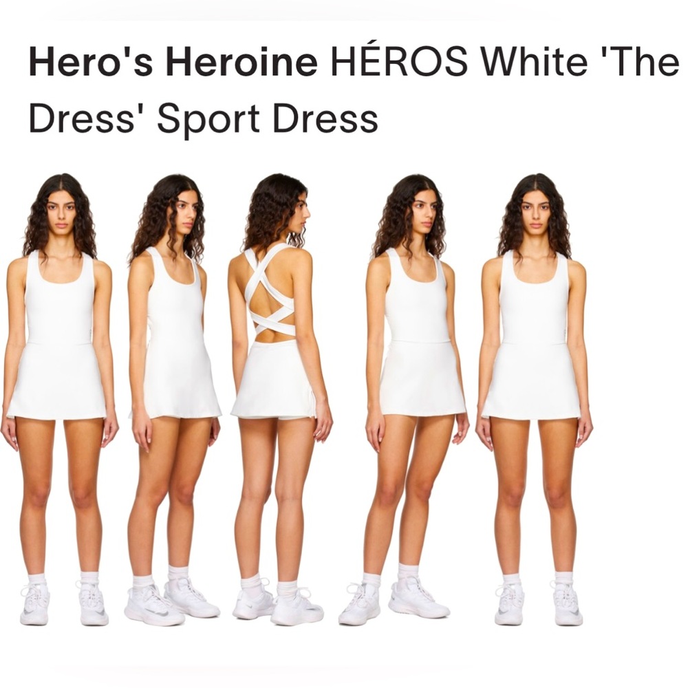 HÉROS white tennis dress size M new with tags